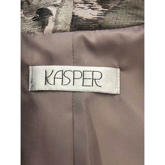 Kasper Women Floral Print Jacquard Blazer Size 10 - Picture 11 of 11
